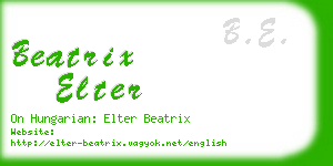 beatrix elter business card